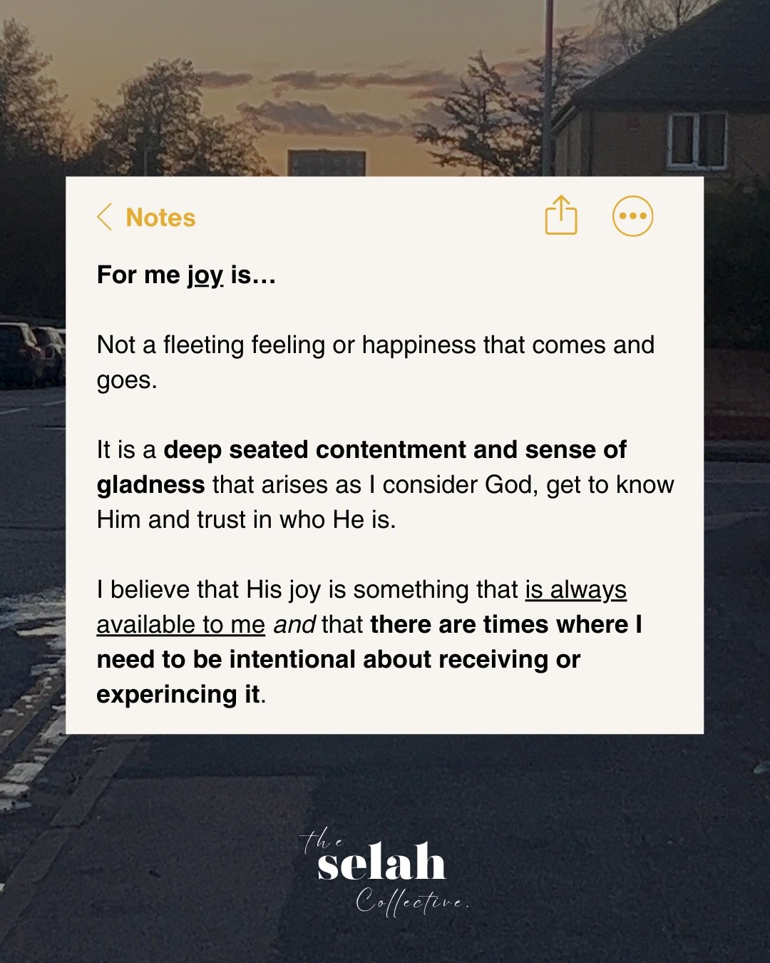 &ldquo;I have told you these things so that you will be filled with my joy. Yes, your joy will overflow!&rdquo;
‭‭John‬ ‭15‬:‭11‬ ‭NLT‬‬

#joyinJesus #devotional #bible #scripture #selah