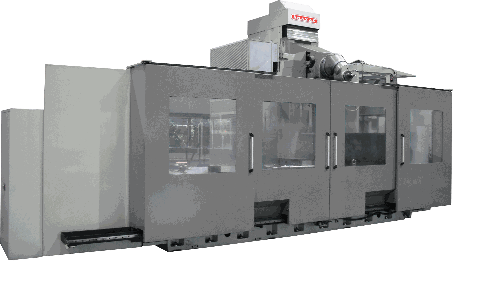 Industrielle Maschine aus Edelstahl mit transparenten Türen und einem roten Anayak-Logo auf der Oberseite.