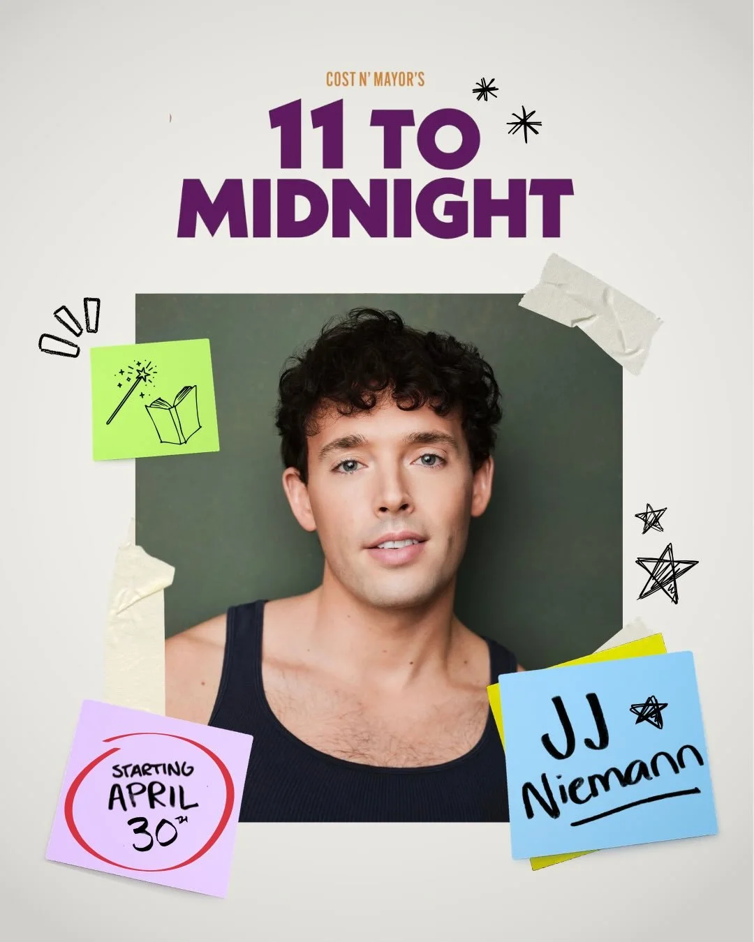SURPRISE!!! @jjniemann joins the cast of 11 to Midnight for 4 weeks only!! 😍🪄 get tickets today! 

📸: @rebeccajmichelson