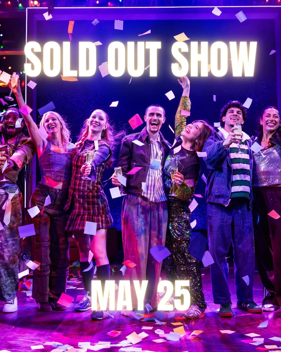 Celebrating our sold out show tonight like: 

Get your tix for our CLOSING WEEKEND before they sell out too!!!! 🥳🪩