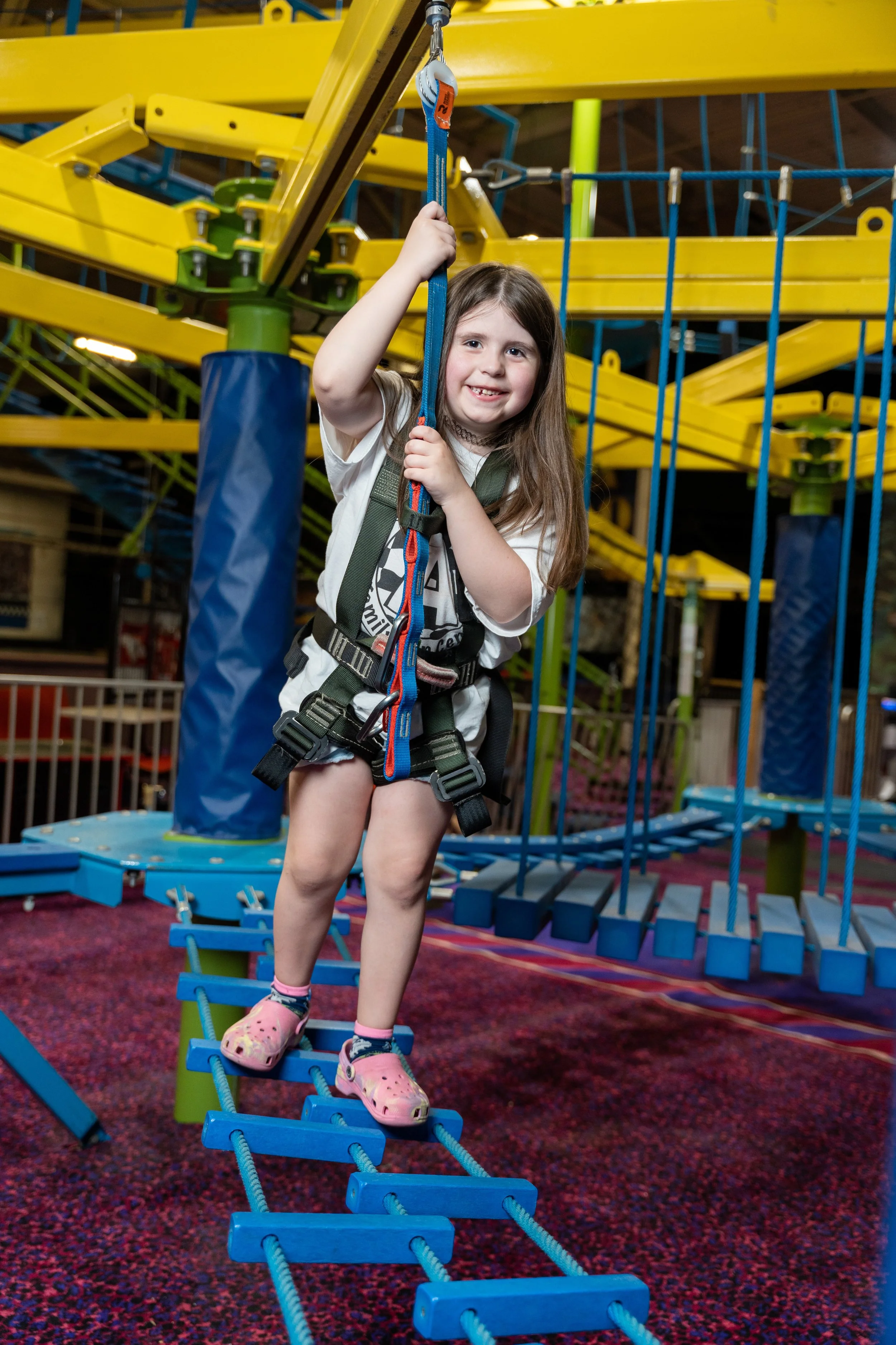 Girl on Sky Tykes Ropes Course