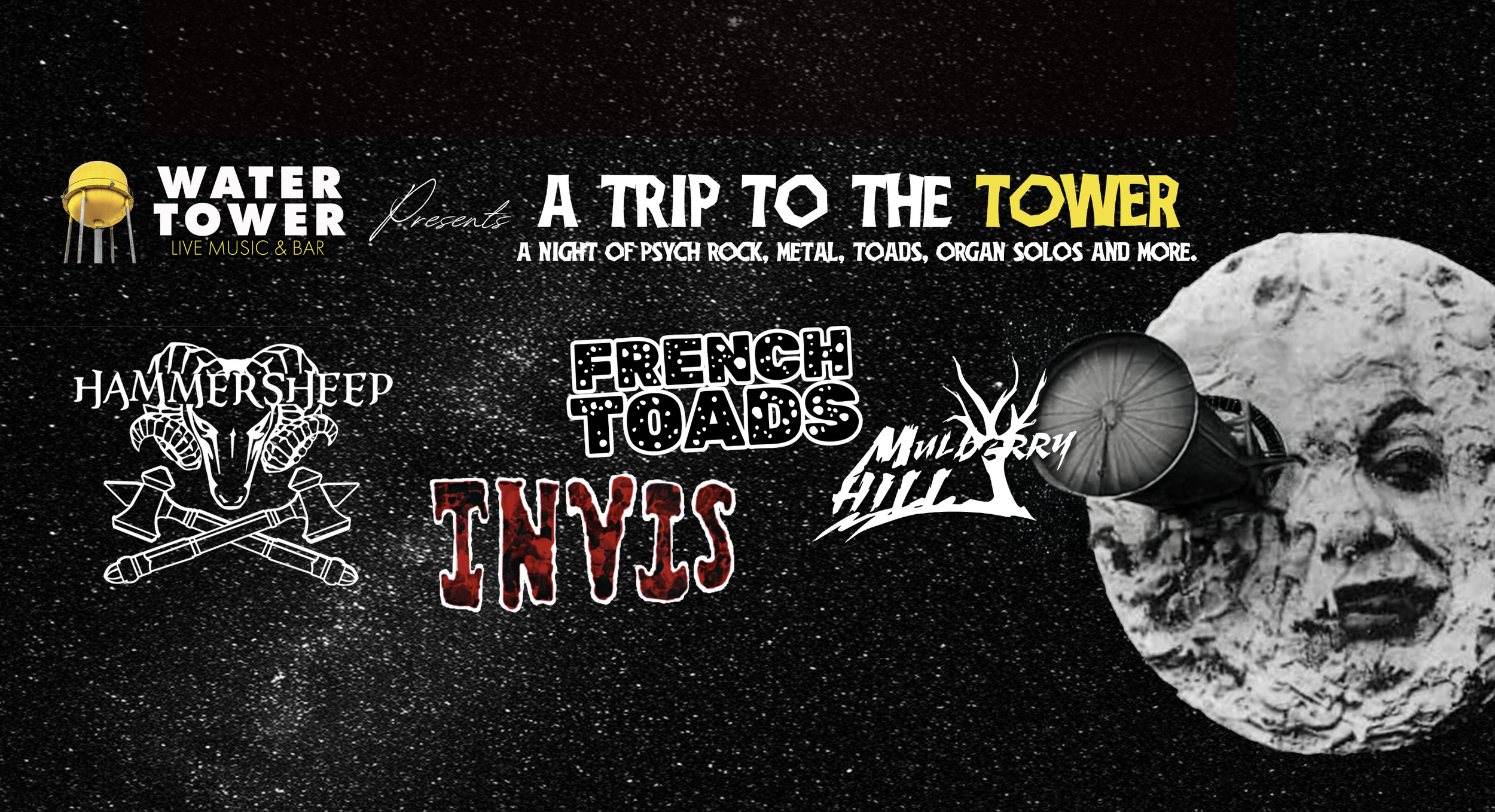 A Trip To The Tower With Hammersheep, The French Toads, Mulberry Hill and INVIS