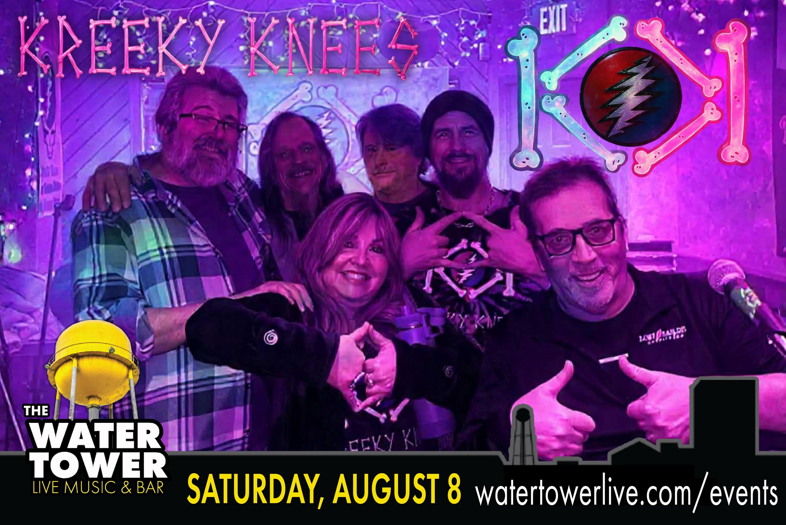 Kreeky Knees - Live at The WaterTower / FREE SHOW!  