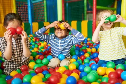 Kids Playing in Ball Pit