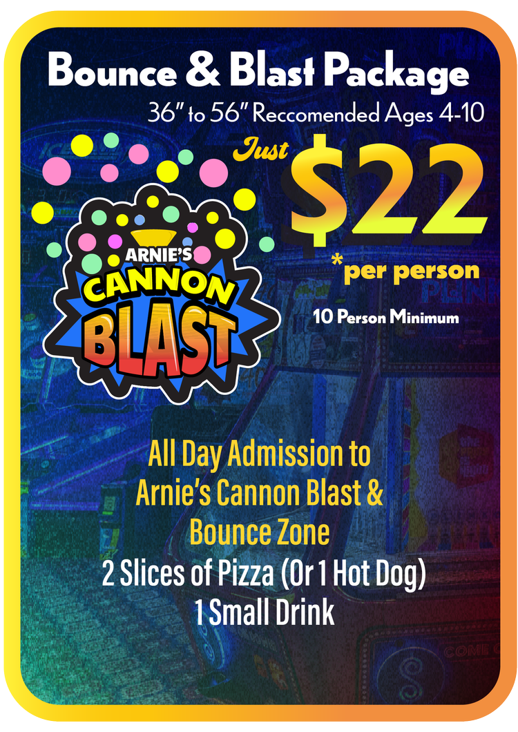 Bounce & Blast Party Package Text