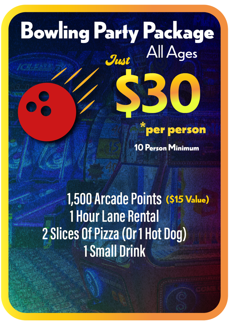 Bowling Party Package Text