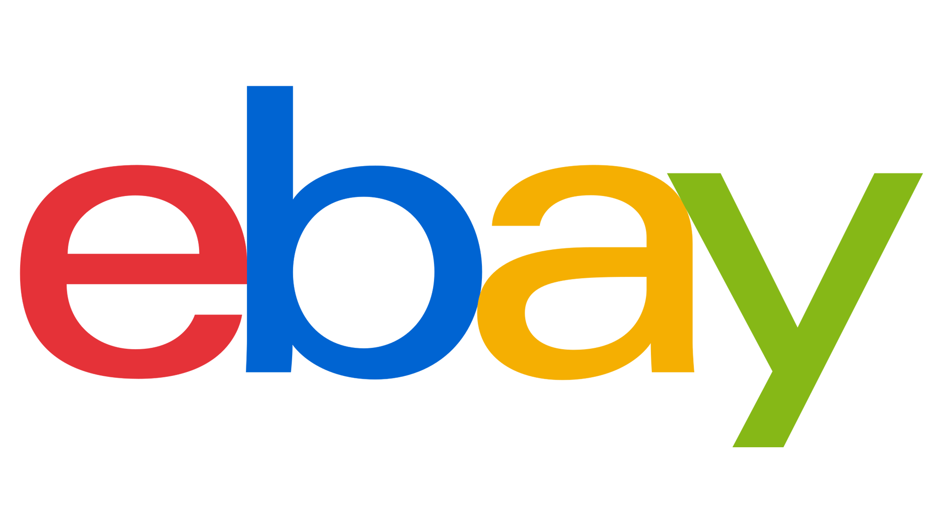 The eBay logo featuring the word 'eBay' with each letter in different colors: red, blue, yellow, and green.