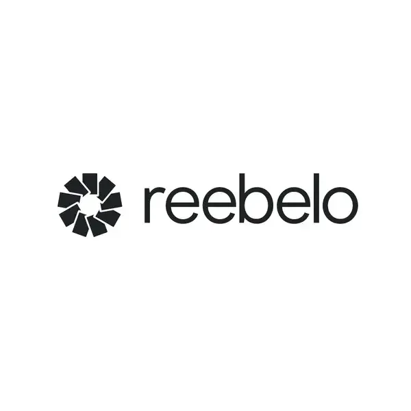 Rebelo logo with circular black icon and the word 'rebelO' in lowercase letters