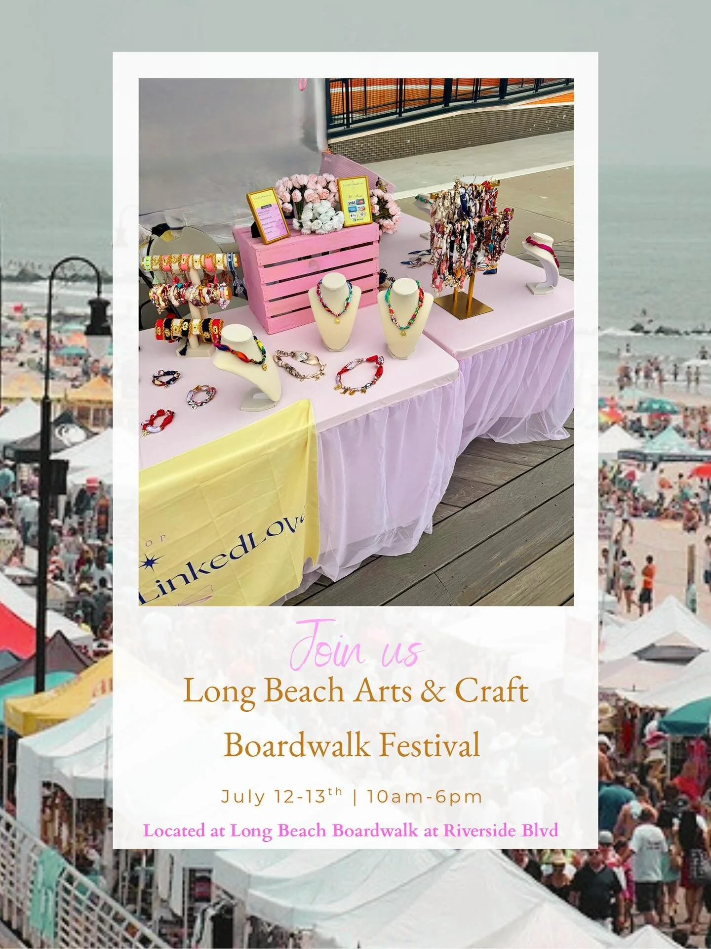 So Excited to be a part of the Long Beach Boardwalk Arts and Crafts Festival!!! Look Forward to seeing you Tomorrow🩷💕