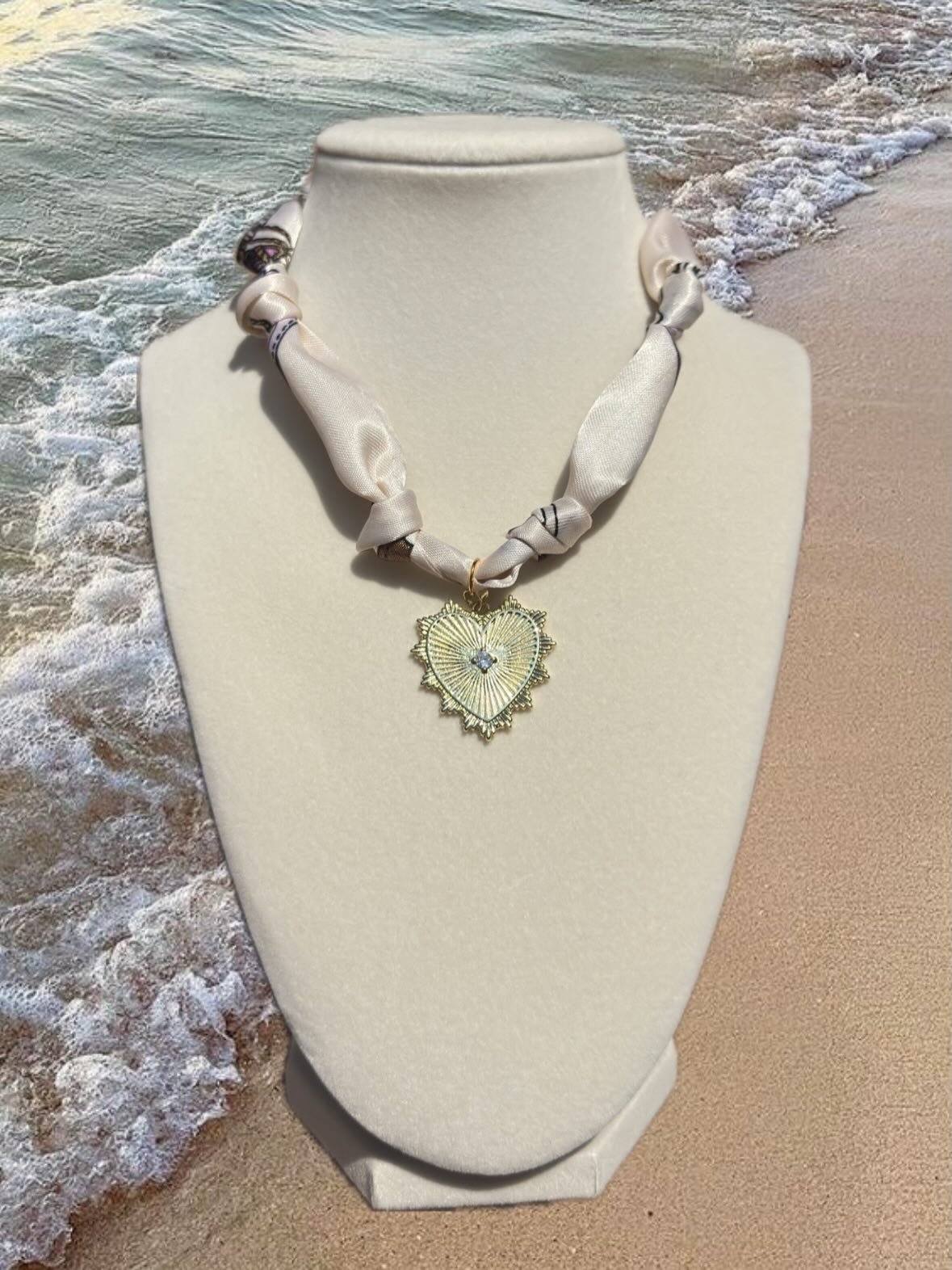 Can&rsquo;t wait for the summer mood board with our Bandana Necklaces☀️🏝️🐚