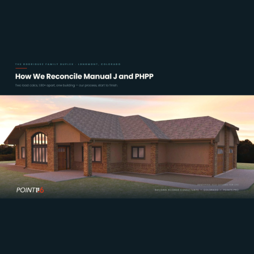RECONCILING THE MANUAL J AND PHPP