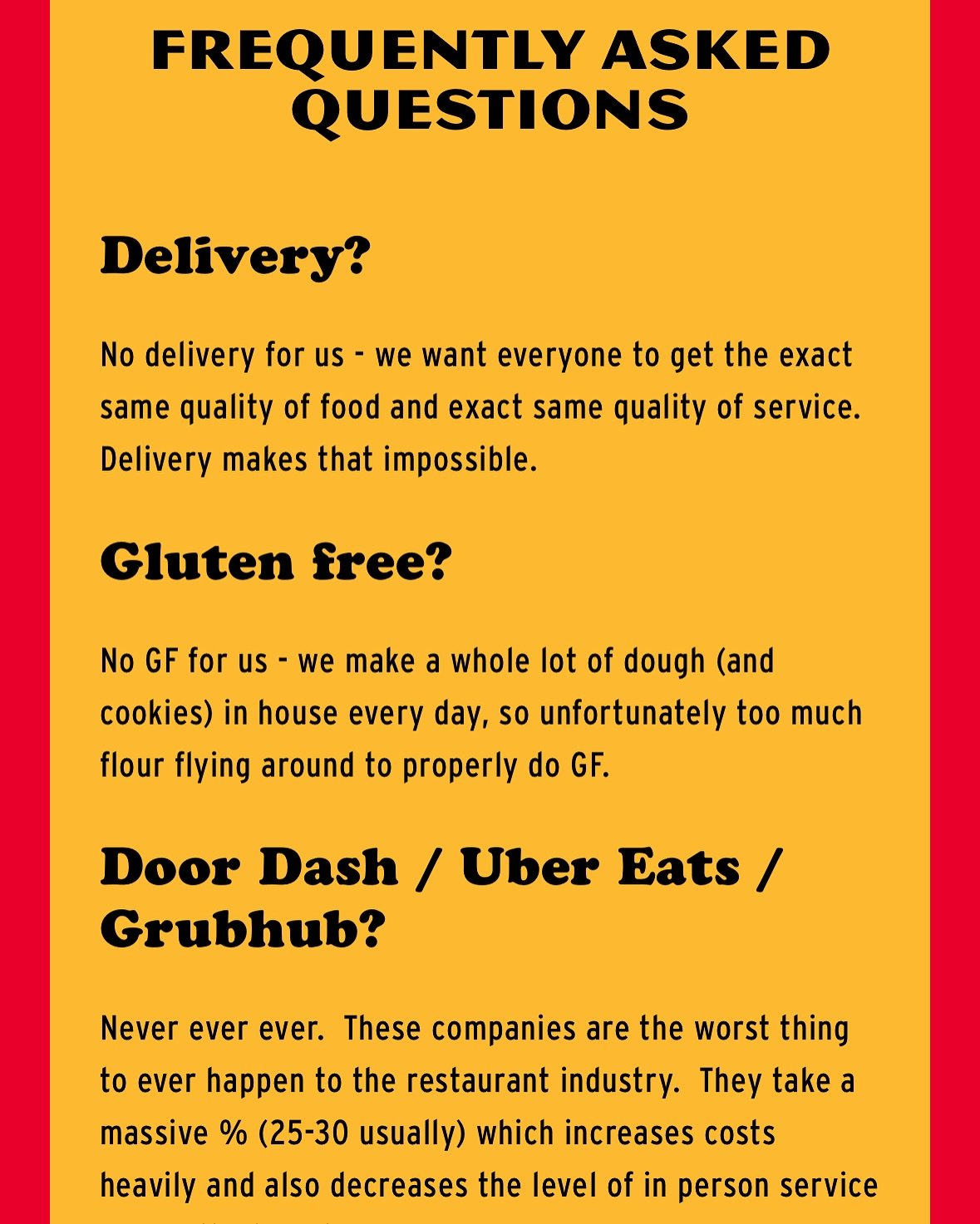 Long overdue, but we finally added a FAQ section to the website.  These are all the big ones, which come up at least weekly.

There&rsquo;s a reason for why we do every single thing the way we do, so we wanted to at least give a brief description of 