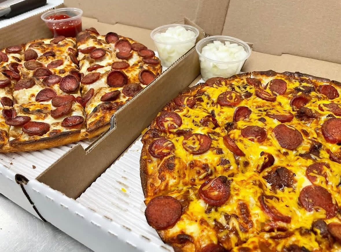 All 3 stores open until 8 today!  Hot dog pies rolling through the weekend!  Please don&rsquo;t blow your fingers off - you need them to eat pizza.