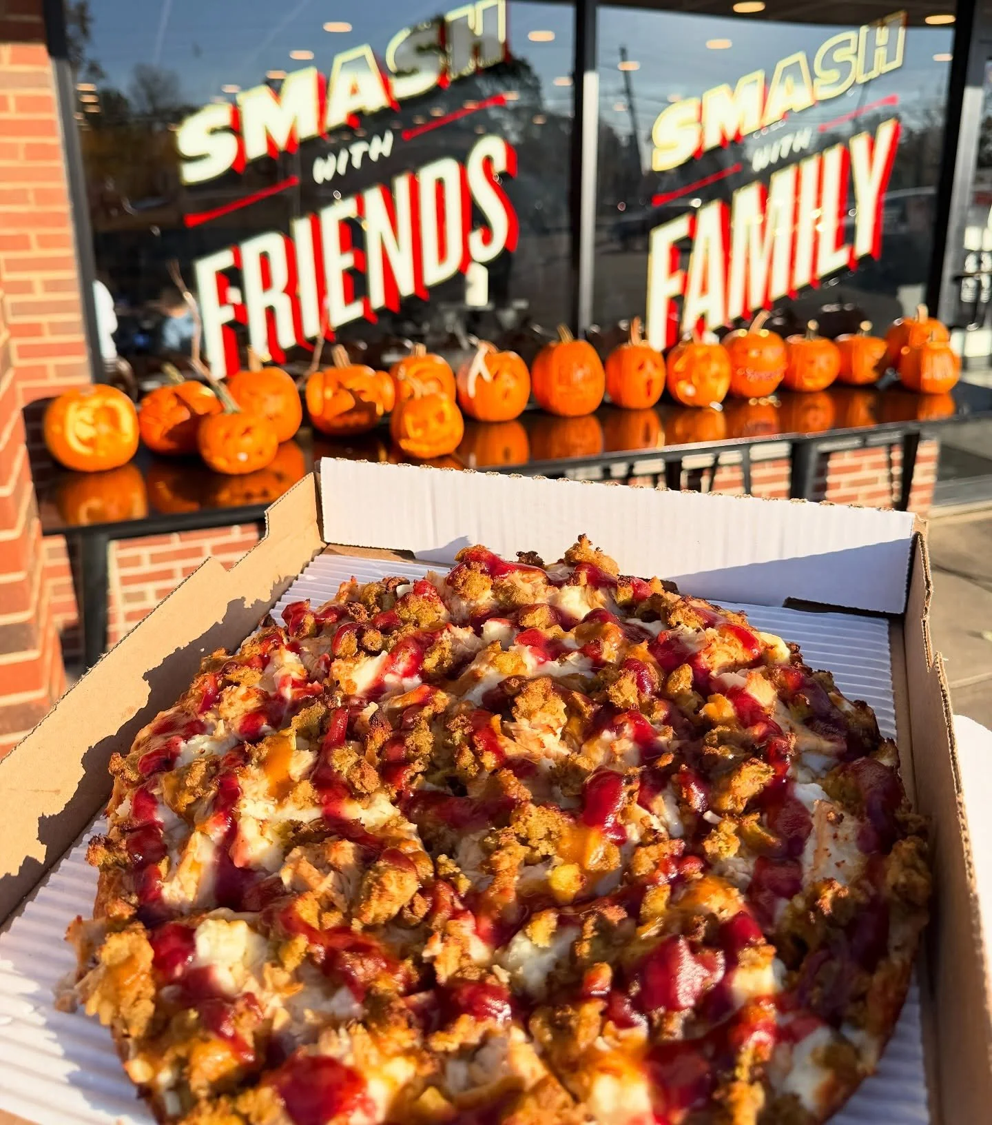 IT&rsquo;S THE MOST WONDERFUL TIME OF THE YEAR!!!

THANKSGIVING PIES ARE BACK! (At all 3 stores starting right now)

Cheese blend, mashed potatoes, turkey, stuffing, gravy, and of course cranberry sauce on the side (drizzled in the pick for the vibes