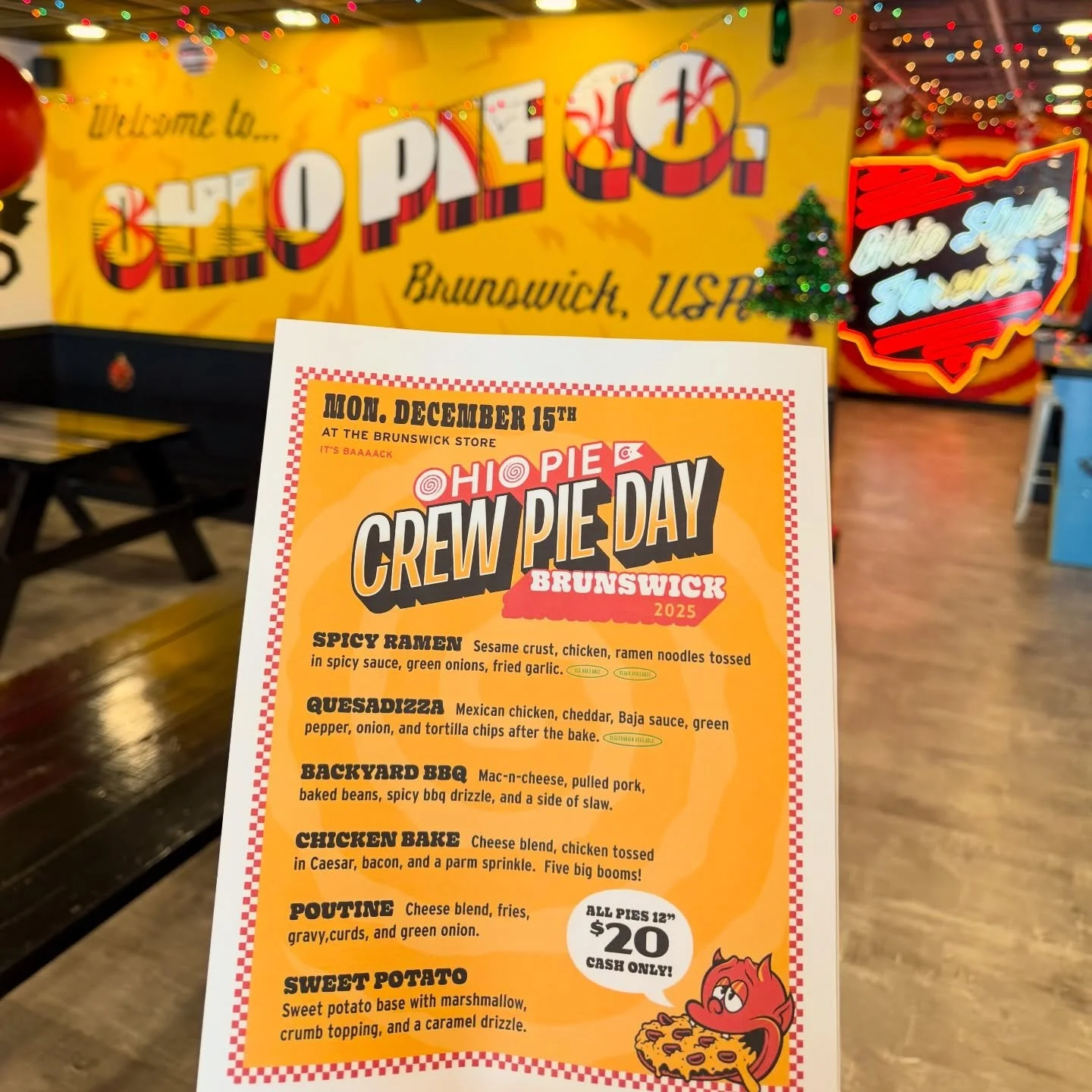 One of the most fun and chaotic days of the year is here!  All the info for Brunswick Crew Pie Day today:

-CASH ONLY
-$20 per pie (all 12&rdquo; pies)
-Walk-in only until we clear the line then maybe we&rsquo;ll answer the phones (we&rsquo;ve never 