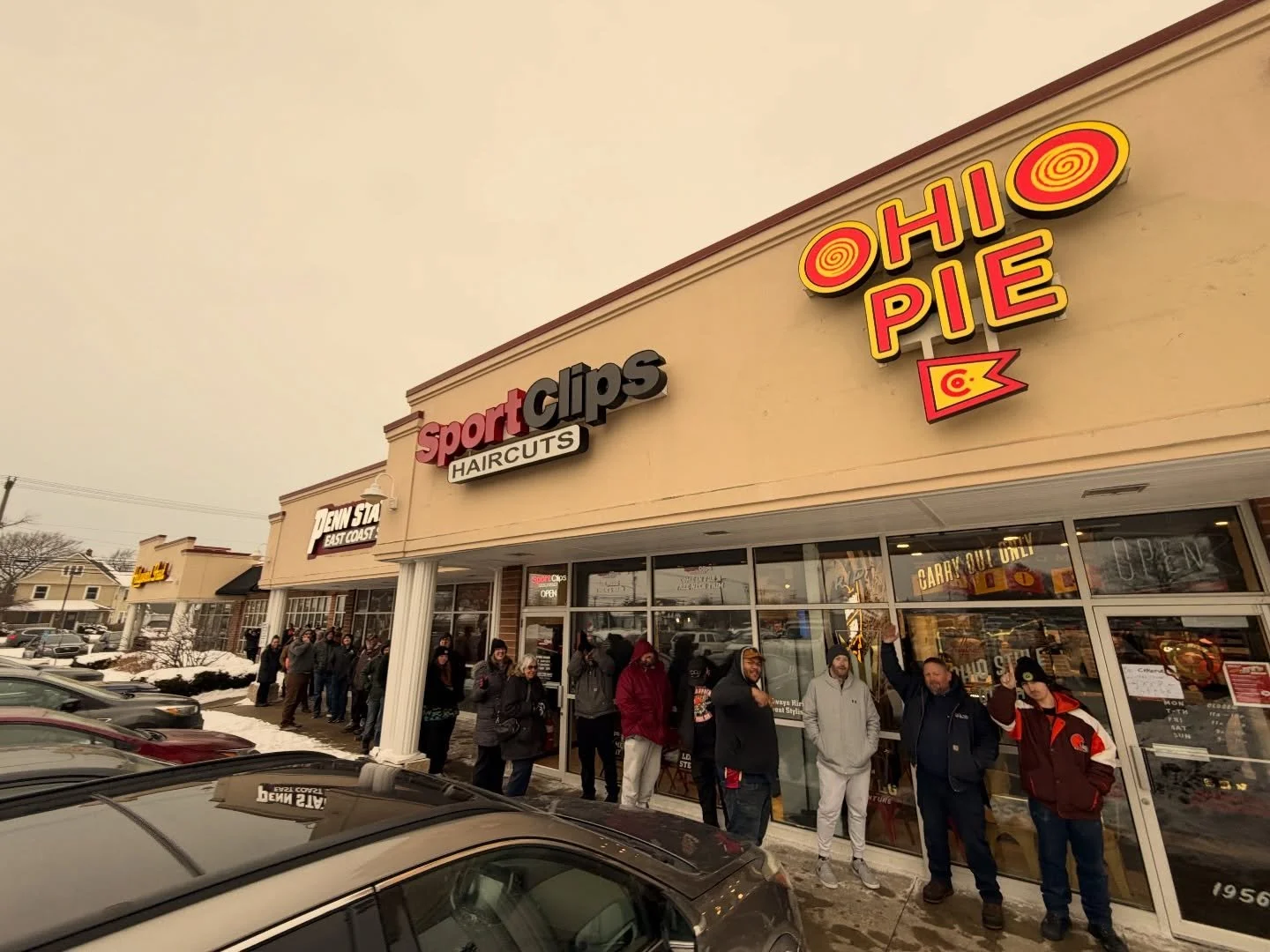 It&rsquo;s CREW PIE time in Rocky River!  Looks like the cold didn&rsquo;t scare too many people off.  No phones until we handle everyone in person.  Running til we&rsquo;re sold out!