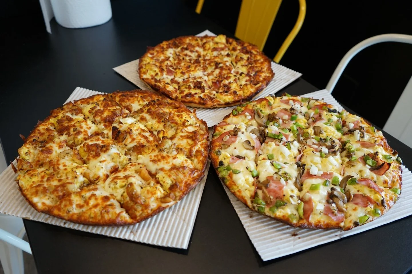 The Third Thursday of every month means BREAKFAST FOR DINNER!  Thursday April 16th starting at 4:00 in Brunswick, Rocky River, and Parma - the full Brunch Pie menu will be available in addition to our regular menu.  These might be the best pizzas we 