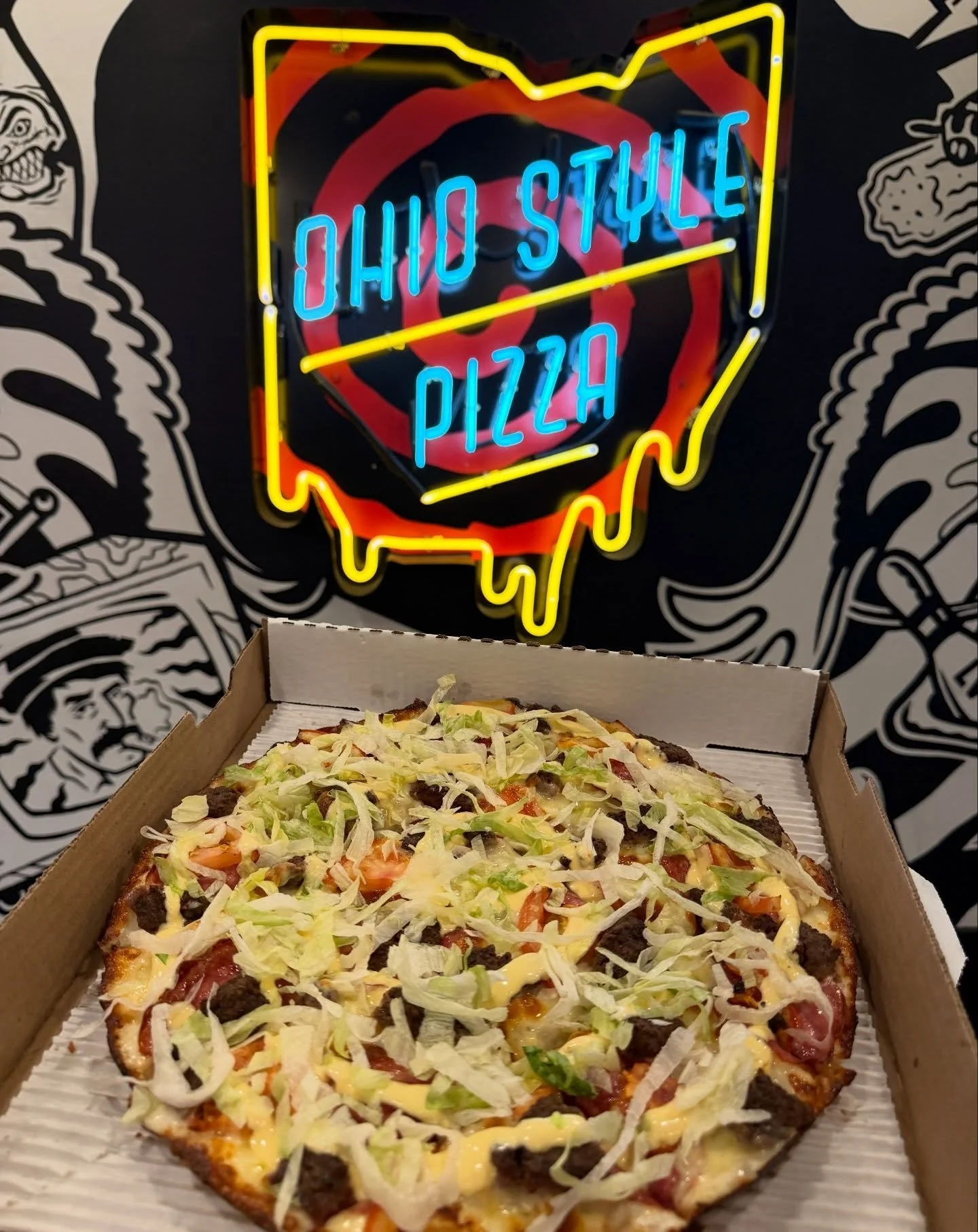 Alright so apparently there&rsquo;s been a bit of confusion about the current OH MAN! Burger pie&hellip;

This isn&rsquo;t just a cheeseburger pizza, this is the pizza version of the greatest sandwich Ohio has ever known - The Romanburger (yes I said