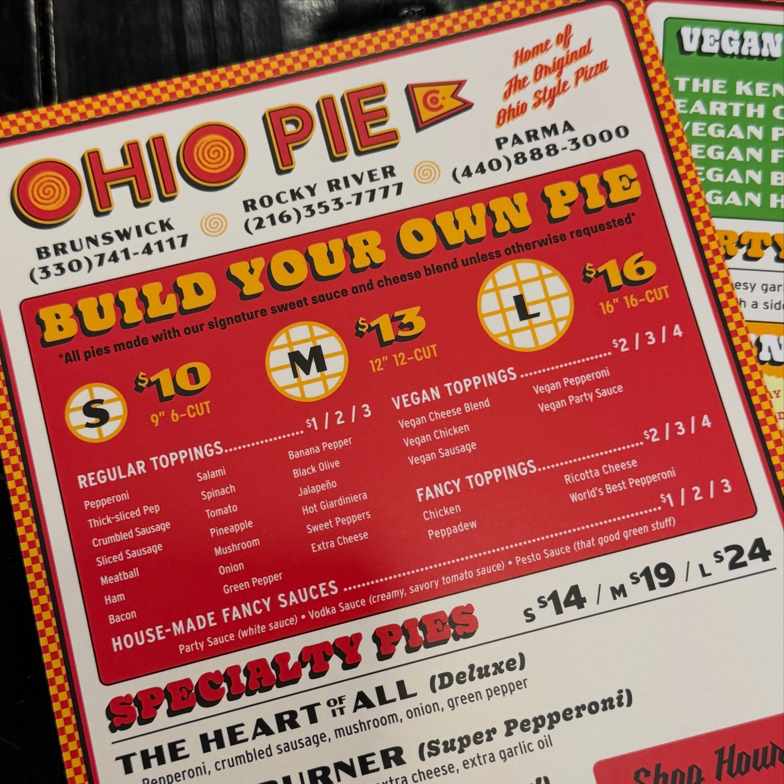 We didn&rsquo;t talk about it much with these new-ish menus, but the Build Your Own section on our menu got a whole lot more fun with the addition of the Vodka and Pesto sauce options.

You can even do sauce combos on pies if you really want to get w