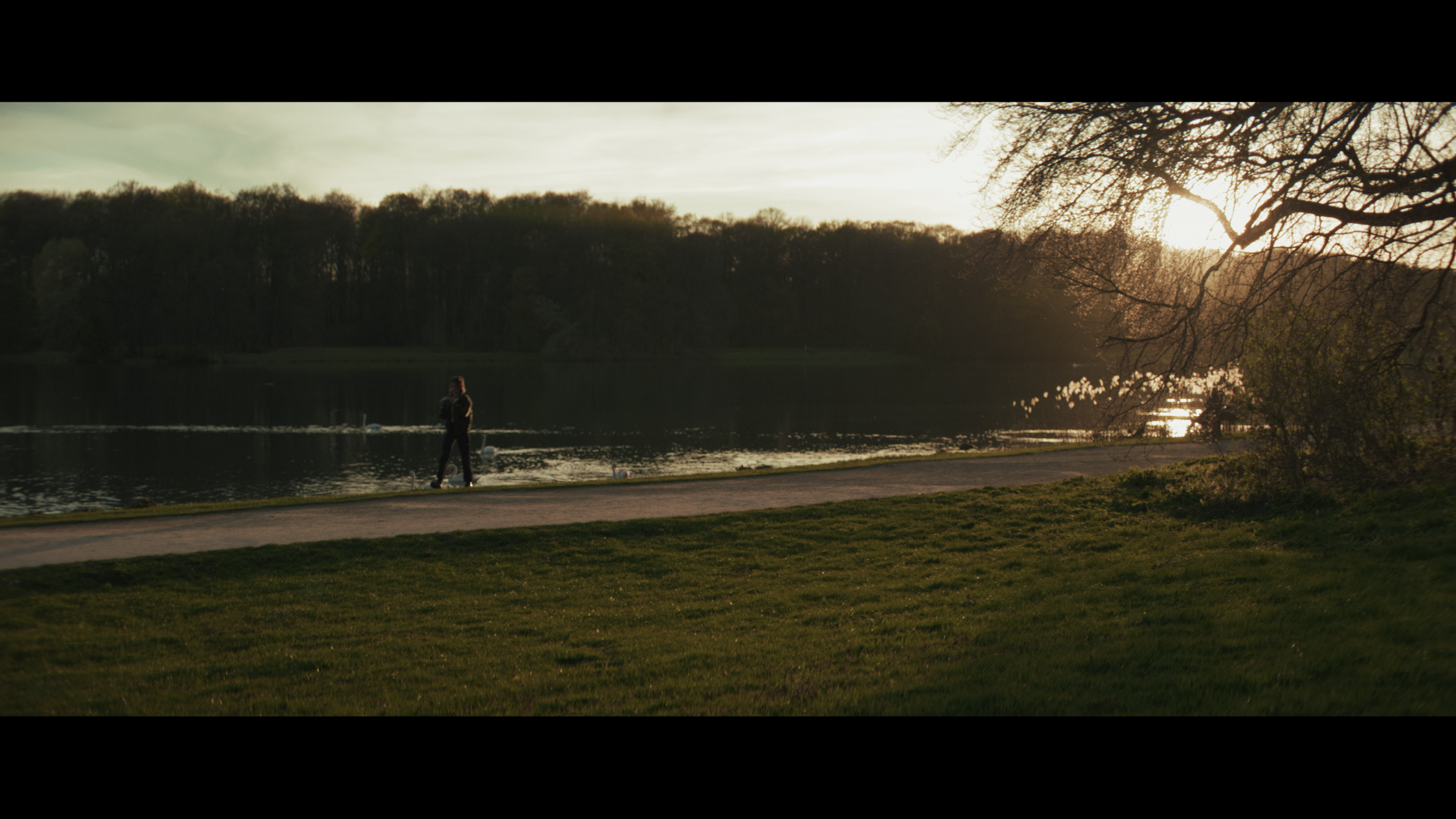 Cinematic Aufnahme am Decksteiner Weiher in Köln mit Blazar Mantis 50mm Anamorphic bei Golden Hour