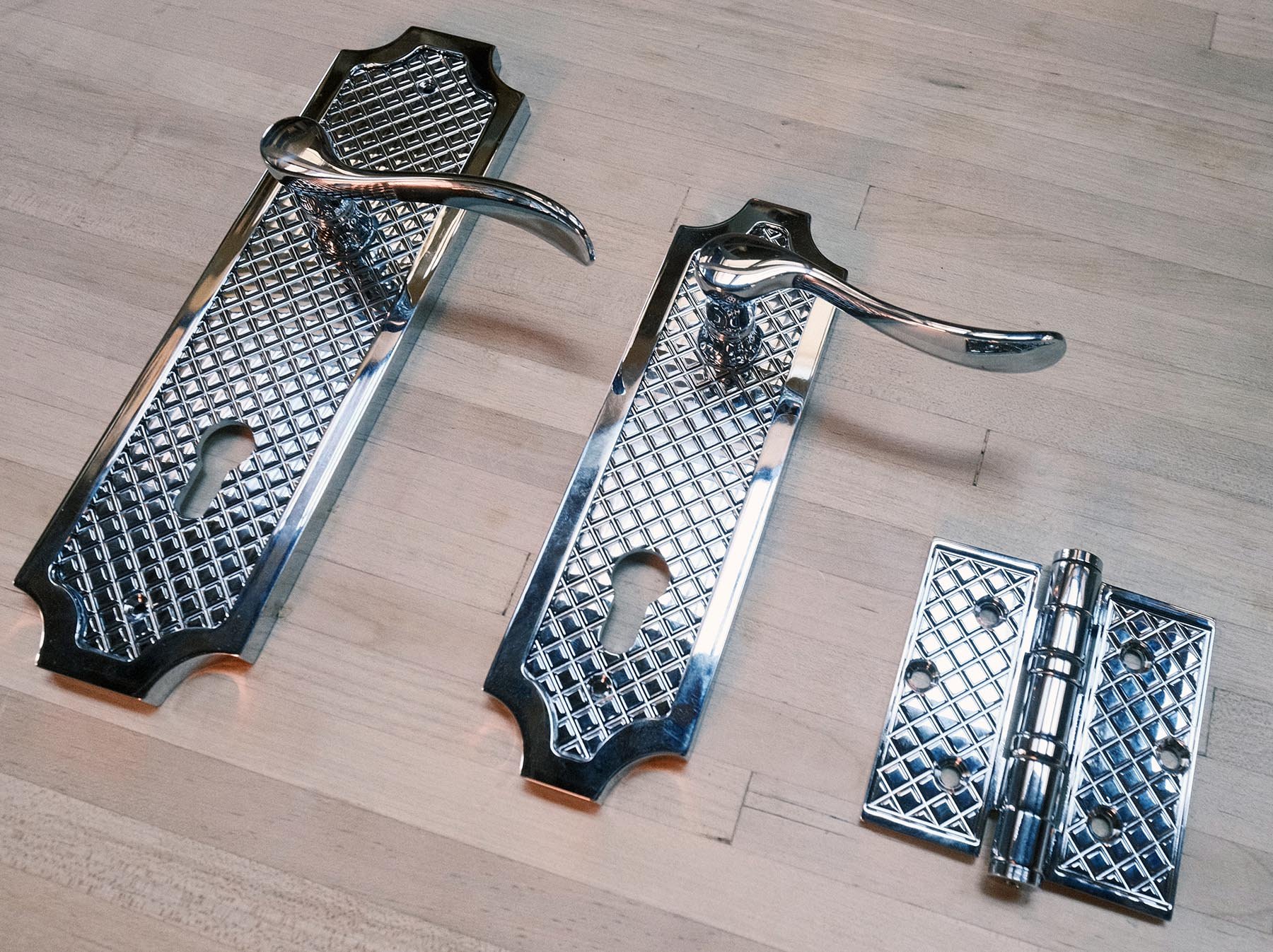 Samples of custom door hardware