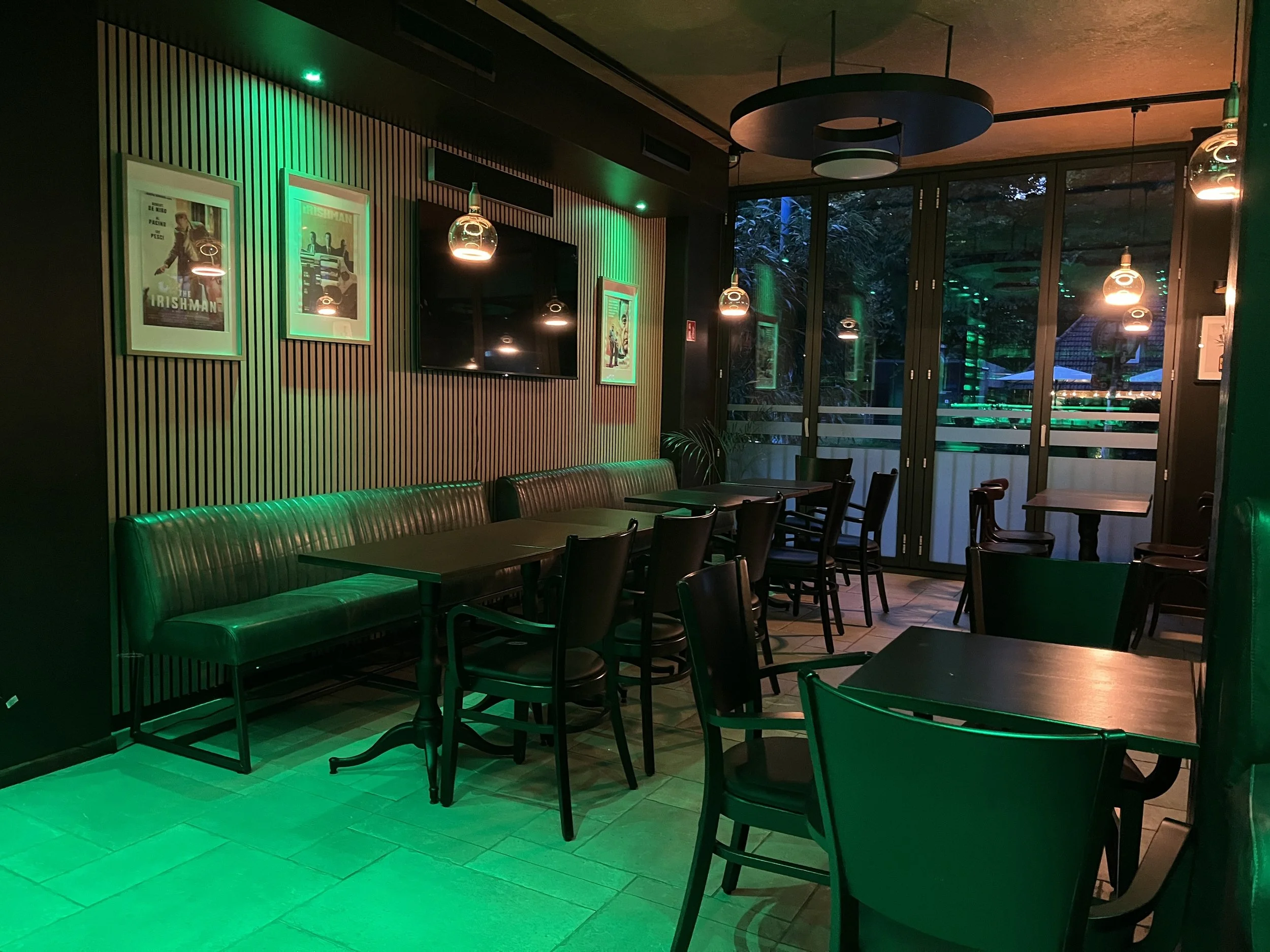 The Irishman pub inside seating right