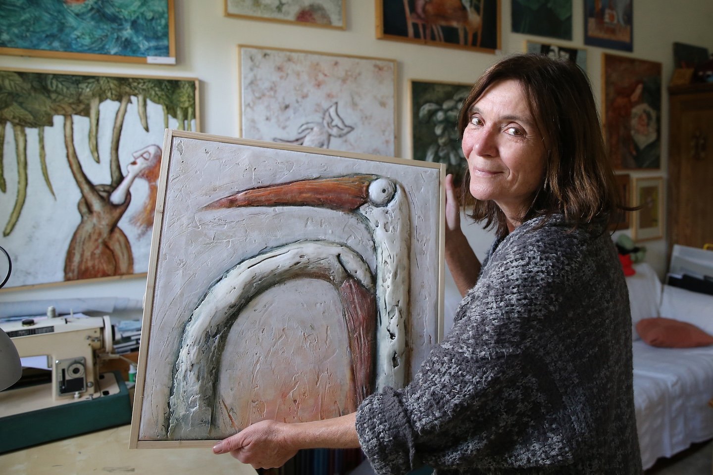 The artist in her workroom - author unknown