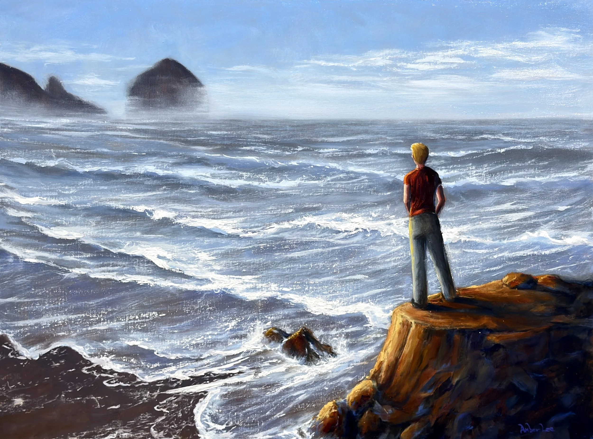 "Still Before the Sea", Oregon Coast, 18x24" Oil on Linen Canvas
