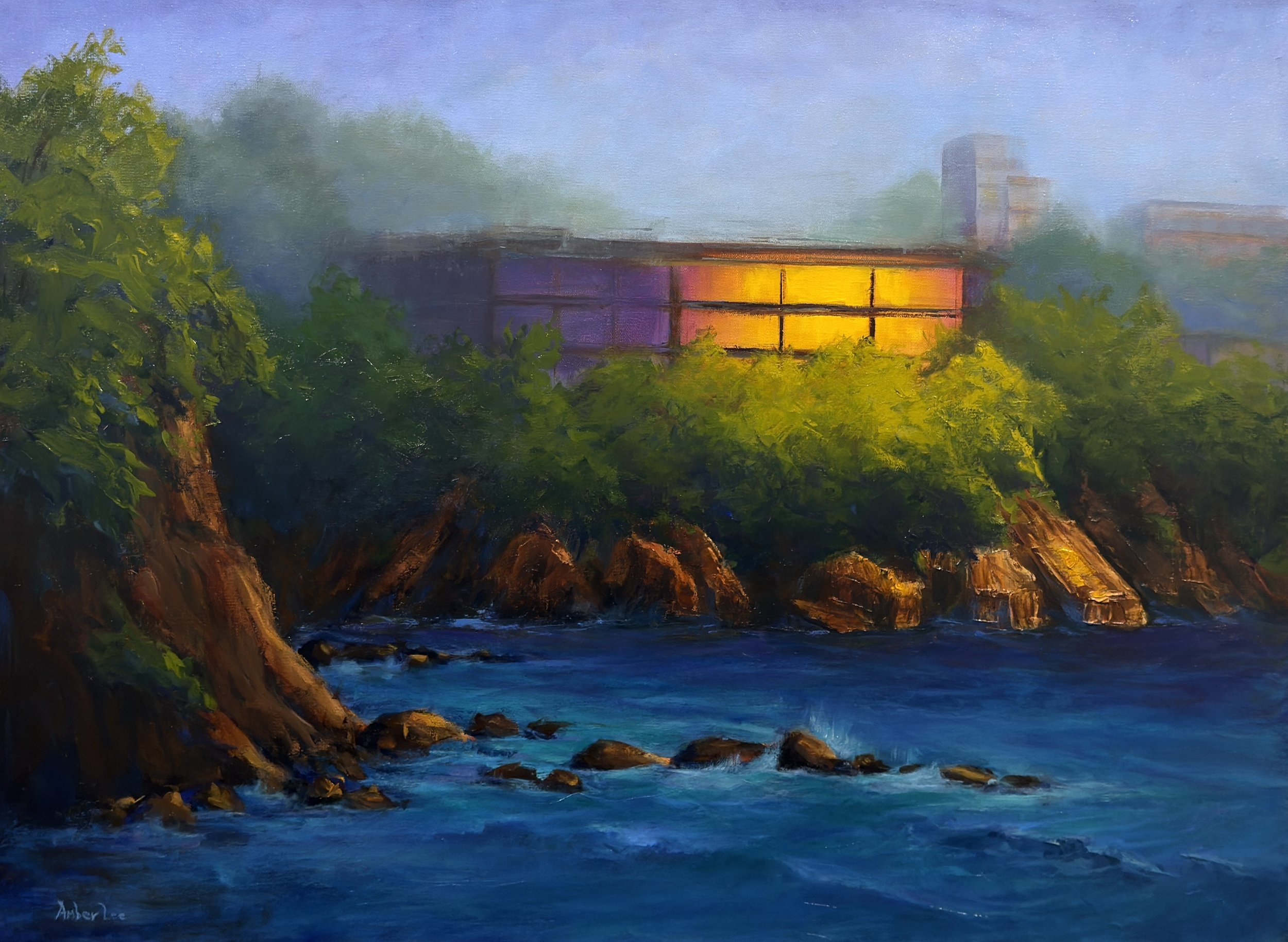 "Memories of Days End", Costa Rica, 18x24" Oil on linen gallery wrapped canvas