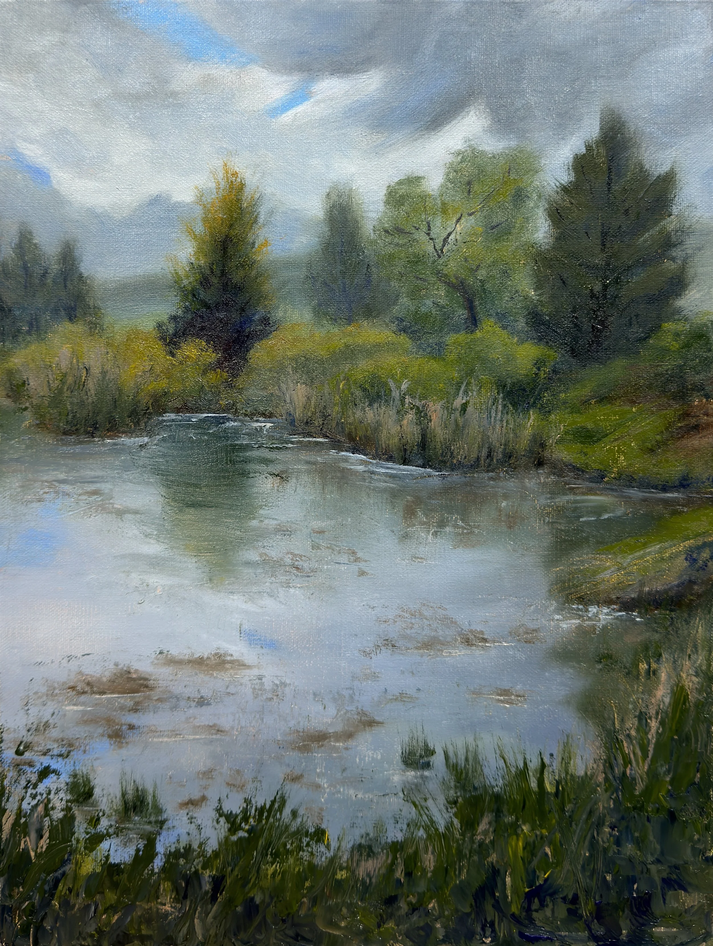 "Between Storms", Sumpter, OR, 9x12" Oil on Linen