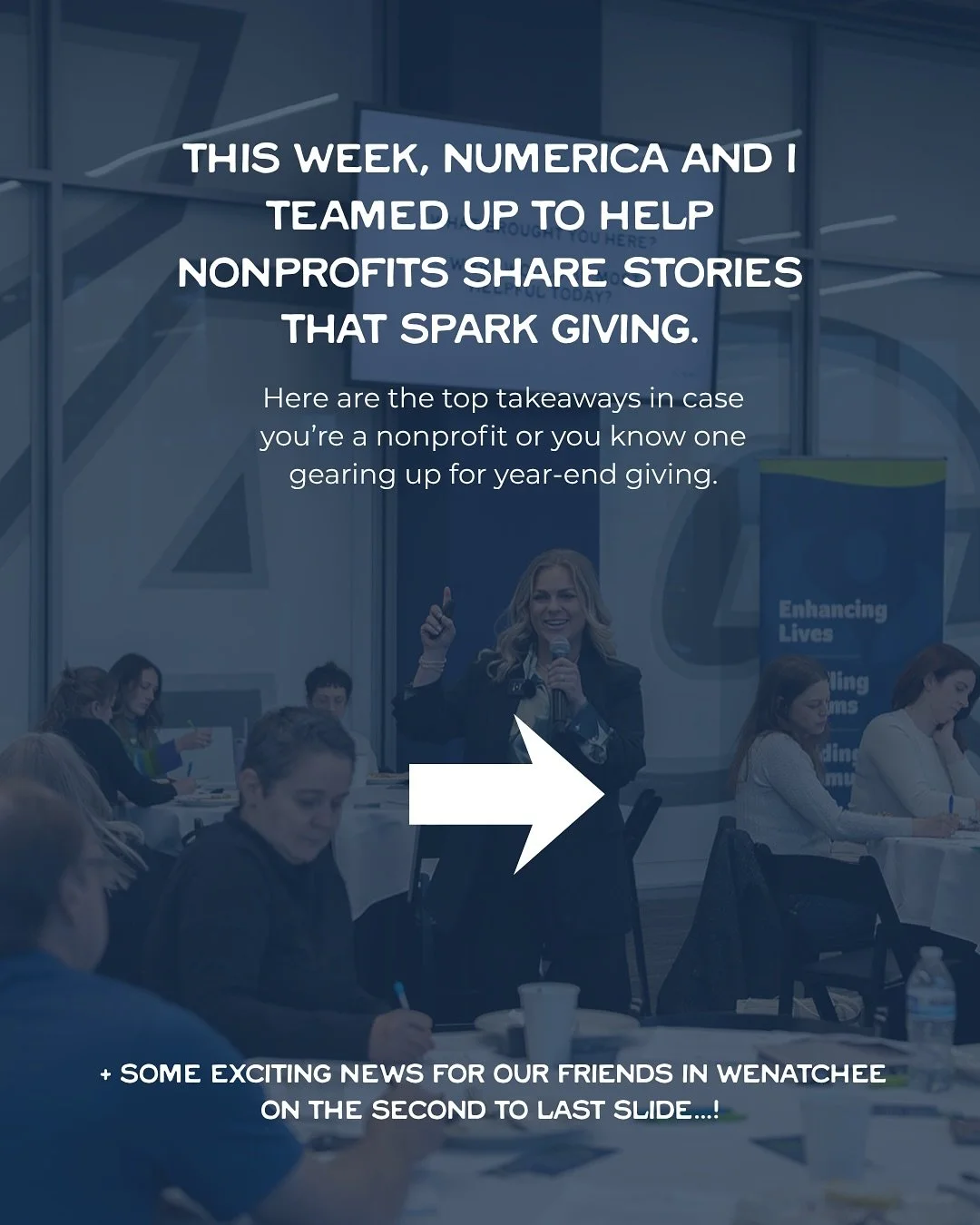 Next stop: Wenatchee! 

After incredible sessions in Spokane + the Tri-Cities, we&rsquo;re so excited to continue this ripple of impact next Friday in Wenatchee. Huge thanks to @numericacu for stepping up to support this storytelling series and to ev
