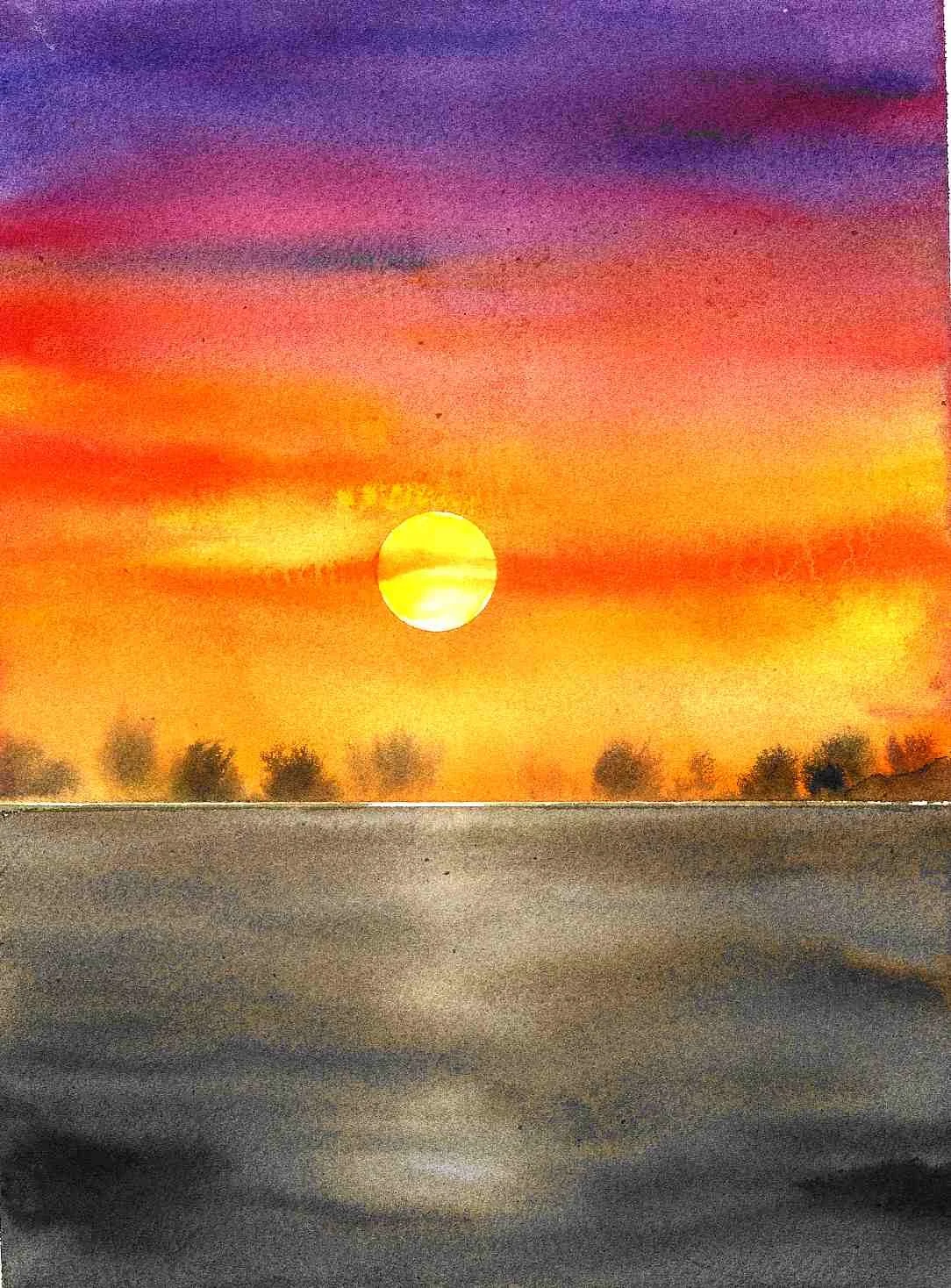 corso acquarello base, le striature a più colori, creare i grigi