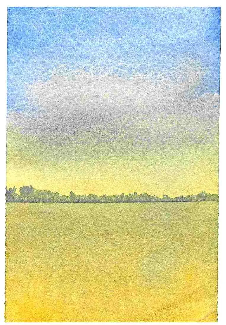 corso acquarello base, lezione 1: sfumature a due colori e velature