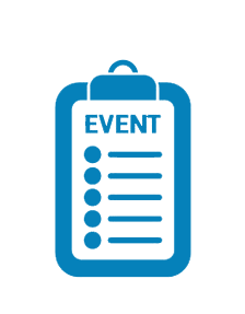 Icon of a clipboard with a checklist, labeled 'EVENT'