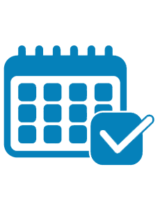 Calendar icon with a checkmark
