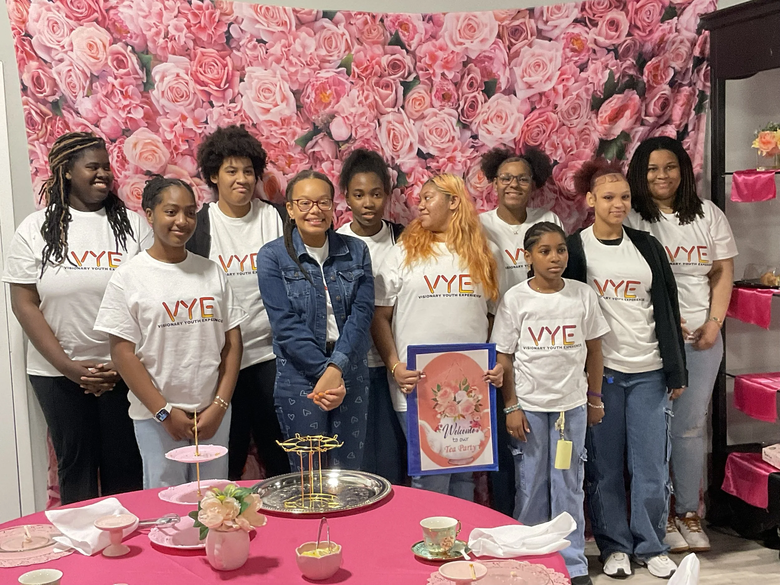 Photos of Divas Alliance collaborating with (VYE)The Visionary Youth Experience.
