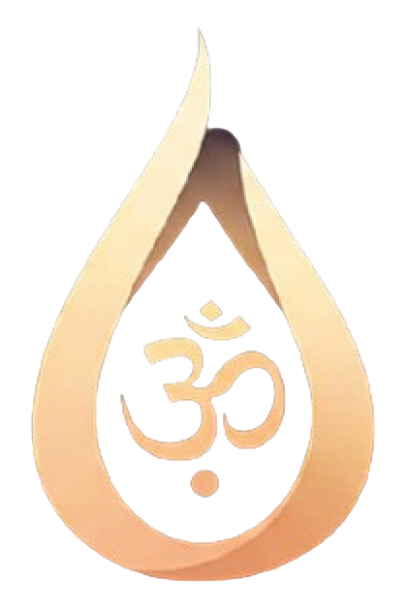 Golden Om symbol in sacred flame – spiritual icon for OM chanting & energy healing at Spark Healing Toronto & Playa del Carmen