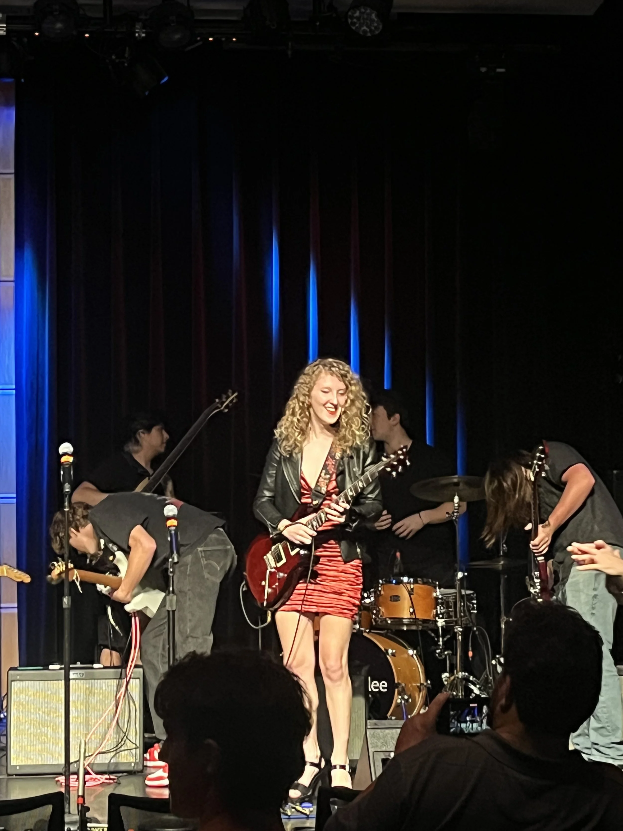 Onstage for my guitar ensemble performance. 2023.