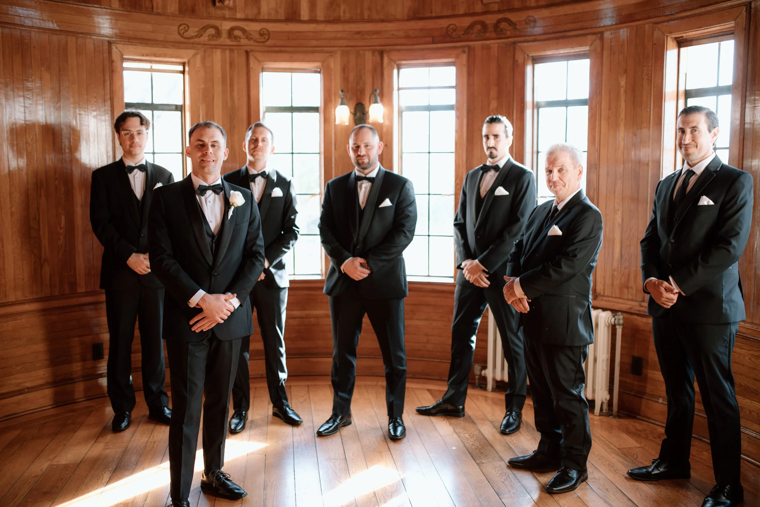 Just married couple celebrating at Powel Crosley Estate in Sarasota, Florida