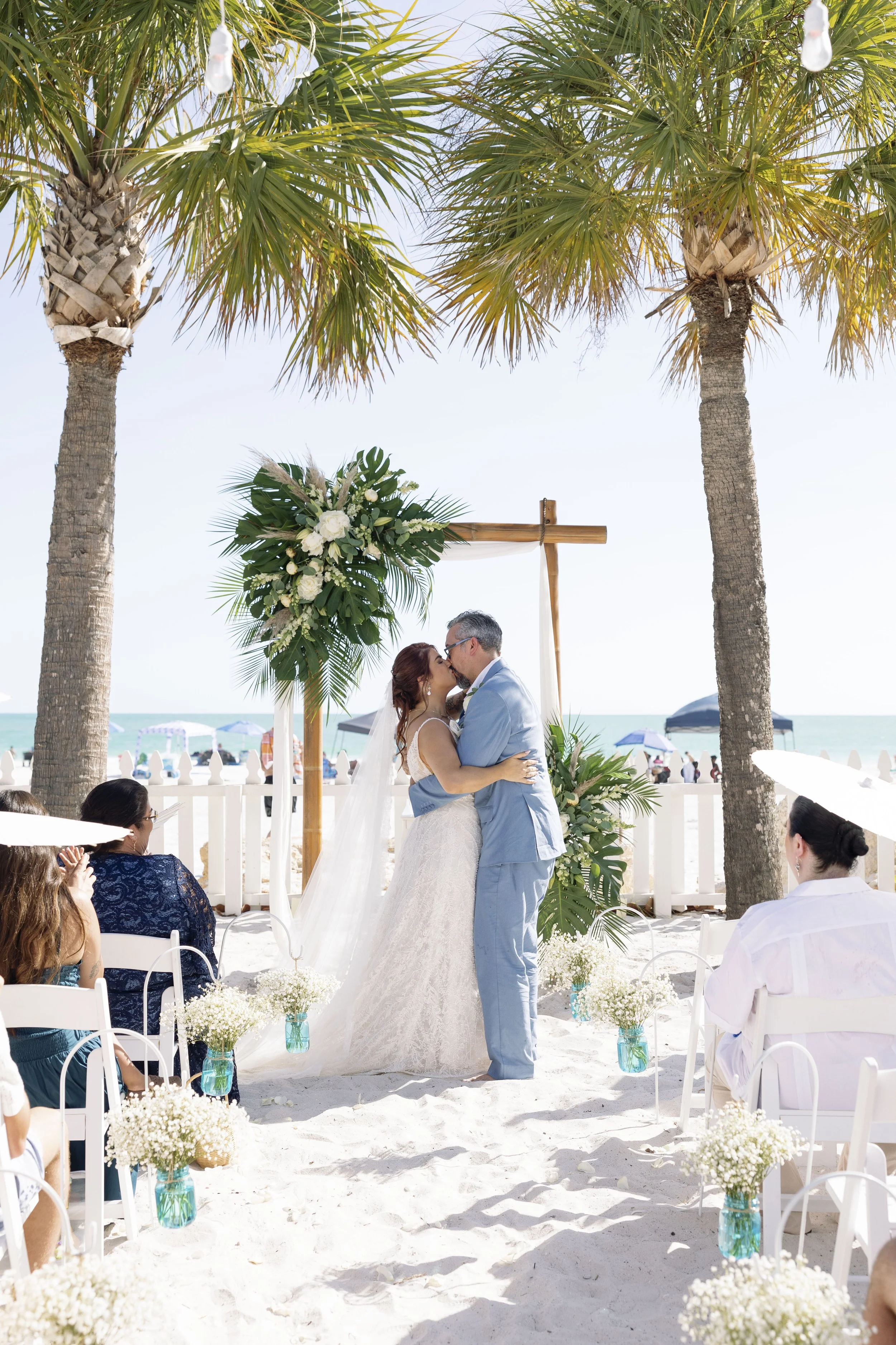 Kate and Jaime wedding ceremony Grand Pavilion Sandbar beach Anna Maria Island