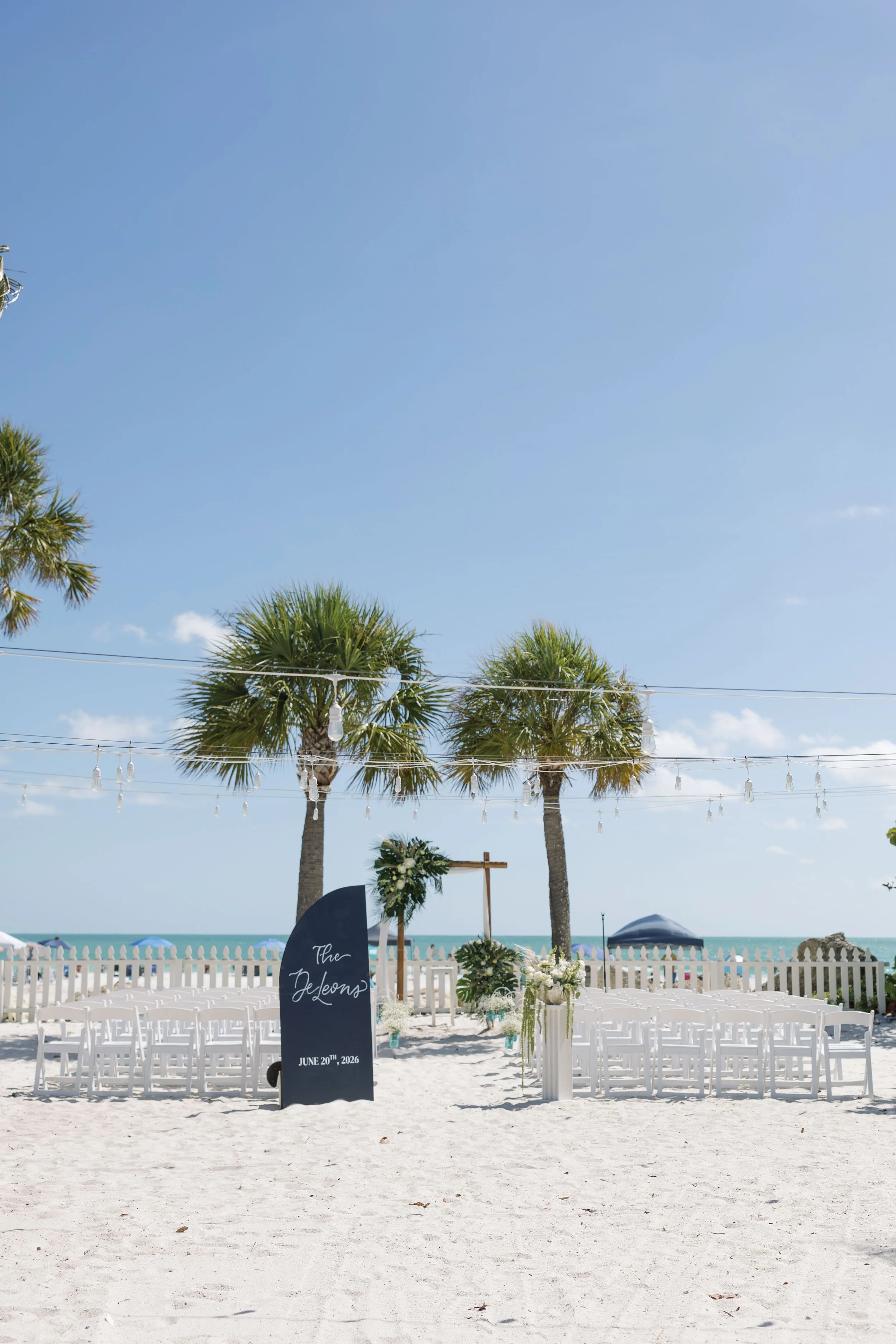 Kate and Jaime wedding ceremony Grand Pavilion Sandbar beach Anna Maria Island