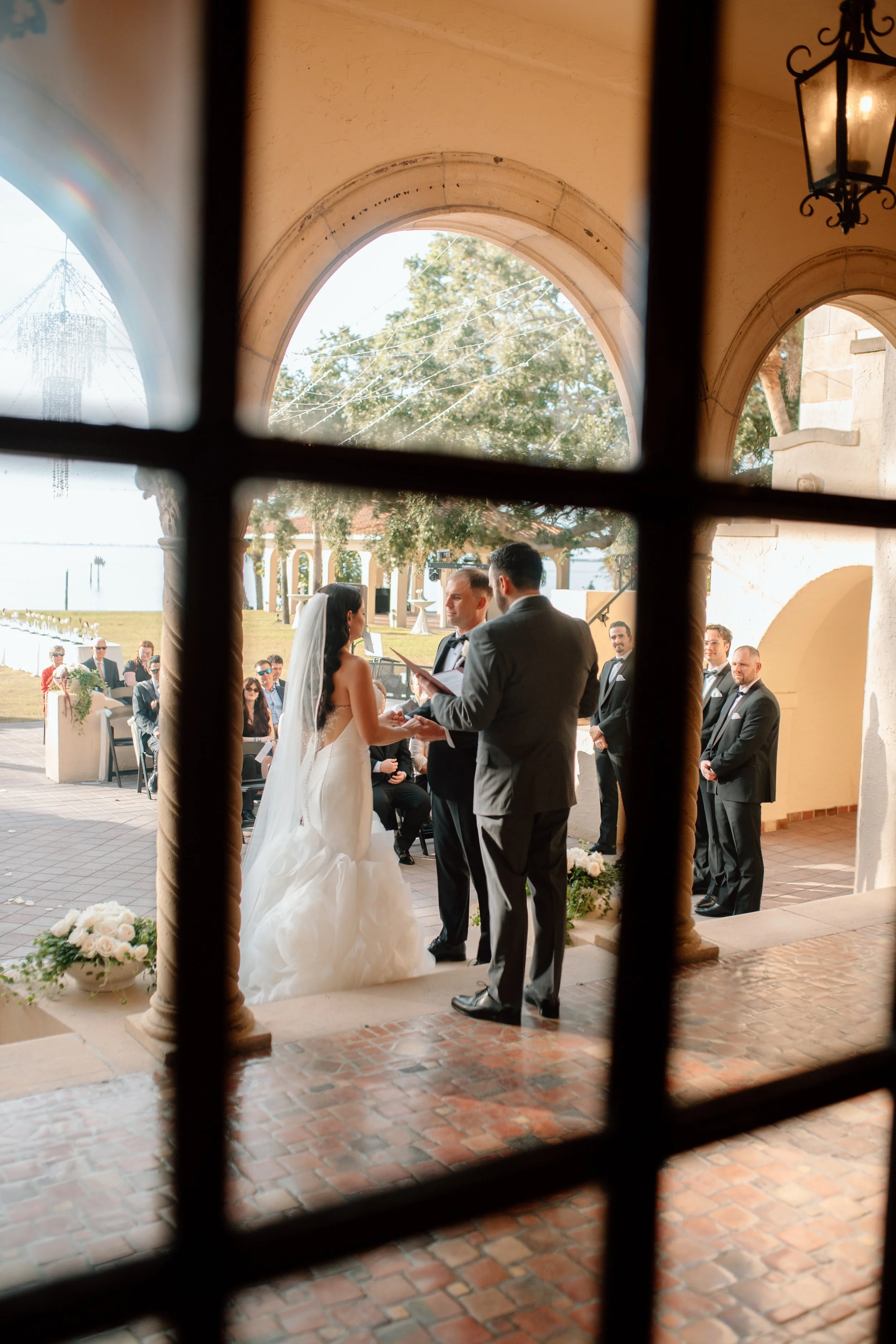 BEAUTIFUL ceremony photo from inside of the powel crosley estate