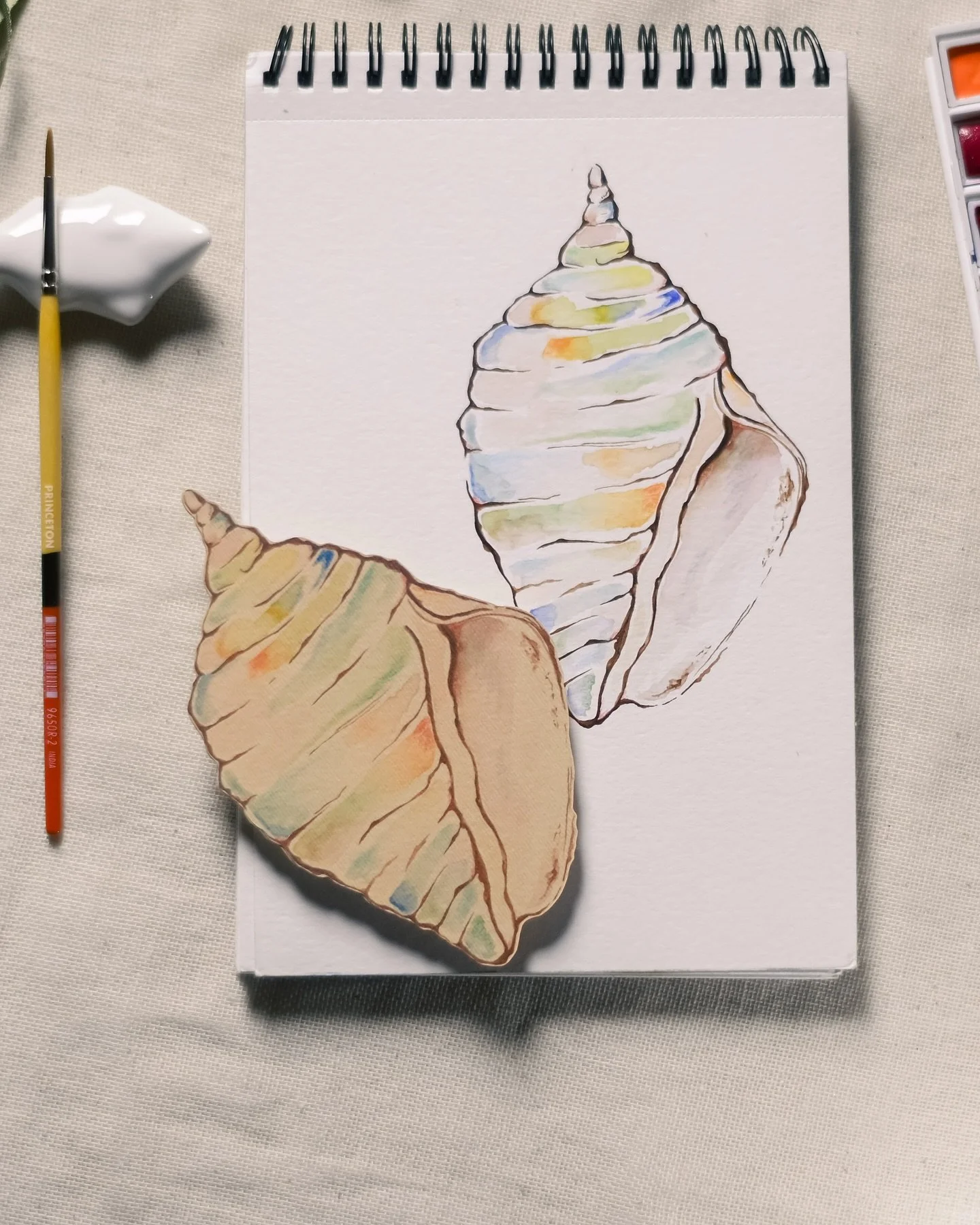 This isn&rsquo;t stock art.
 It&rsquo;s a real shell, painted by hand &mdash; then transformed into a design that tells your story.
 From nature to pigment to print. Because details like these? They matter.
💌 What would your symbol be?