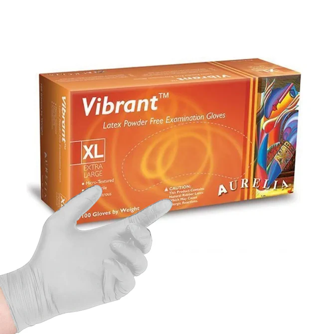 Aurelia Vibrant Powder Free Latex Gloves- Pack of 100.jpg