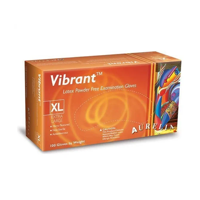 Aurelia Vibrant Powder Free Latex Gloves- Pack of 100 2.jpg