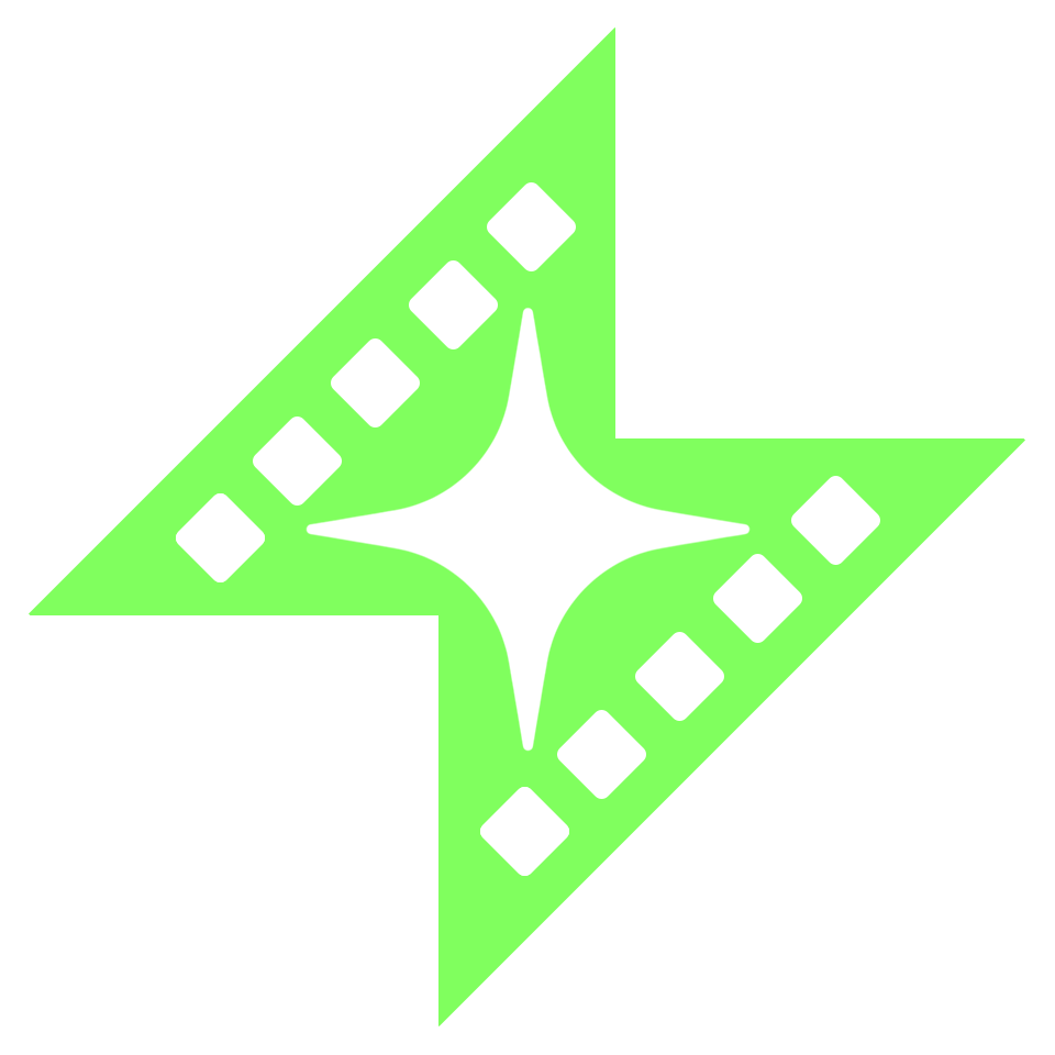 Bright lime green octagon shape on white background.