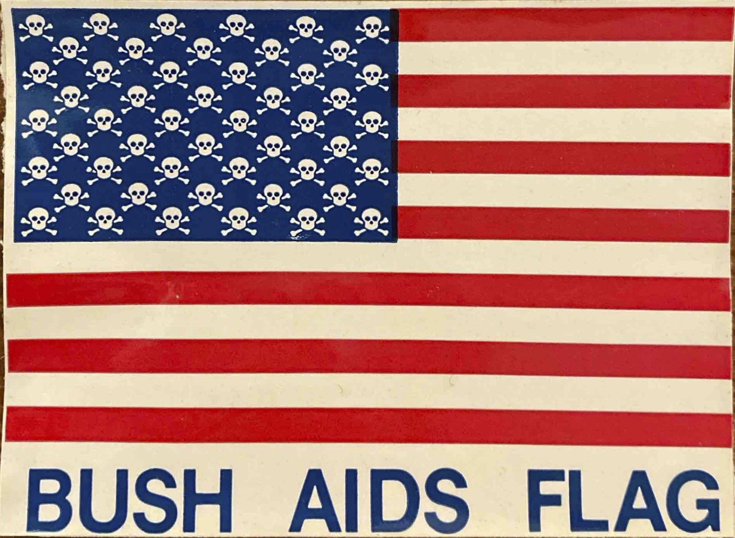 BUSH AIDS FLAG Sticker