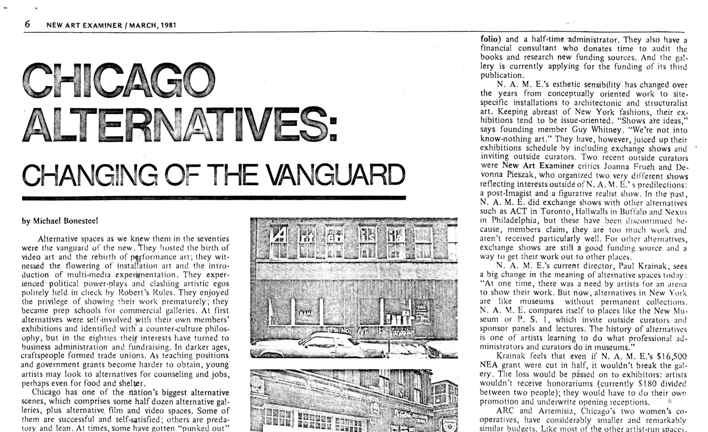 Nexus Meeting of Larger Artist Spaces, 1981: Newspaper Clippings and Notes