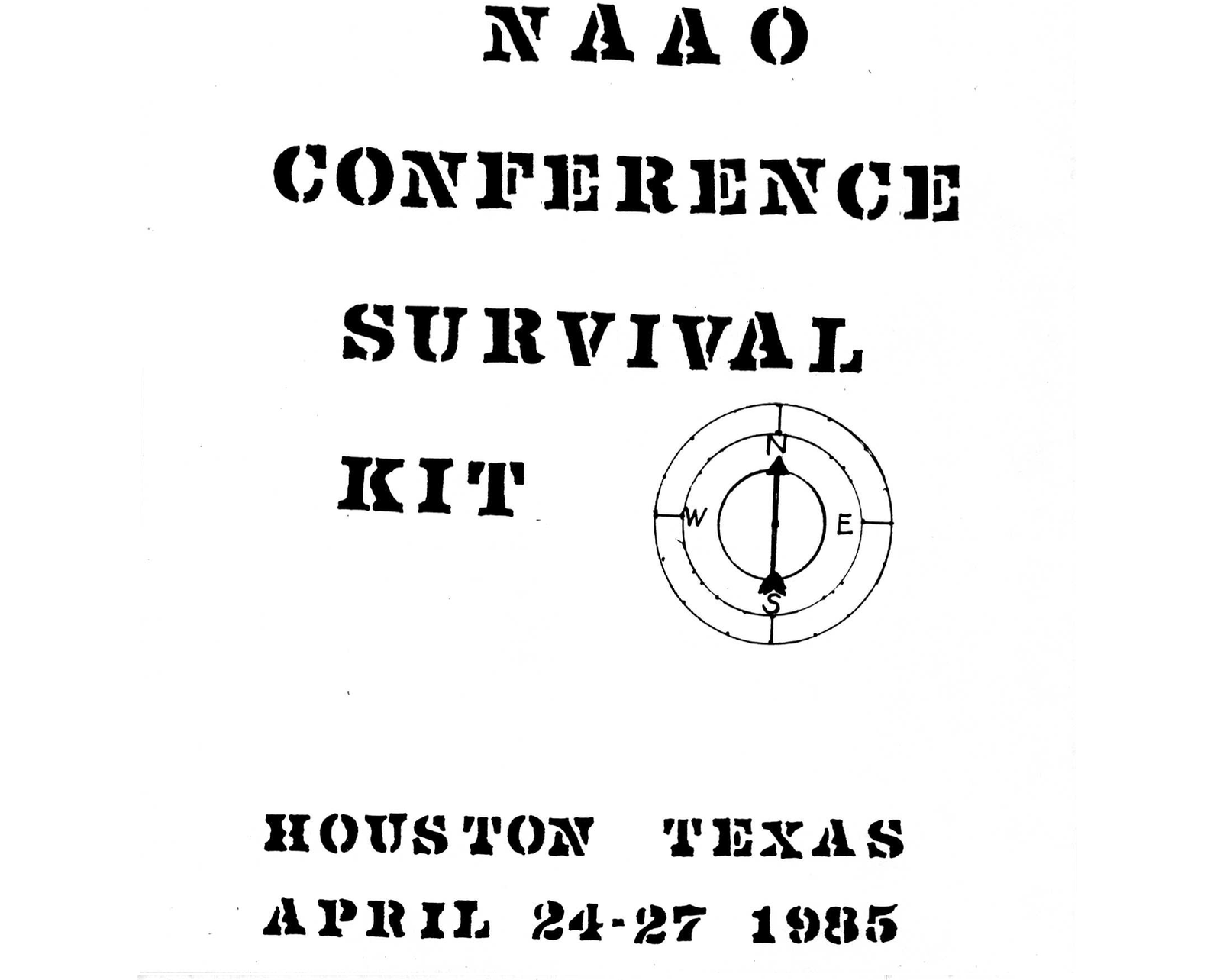NAAO Houston National Conference, 1985: Agenda, Participant List, Organizing Materials, and Correspondence