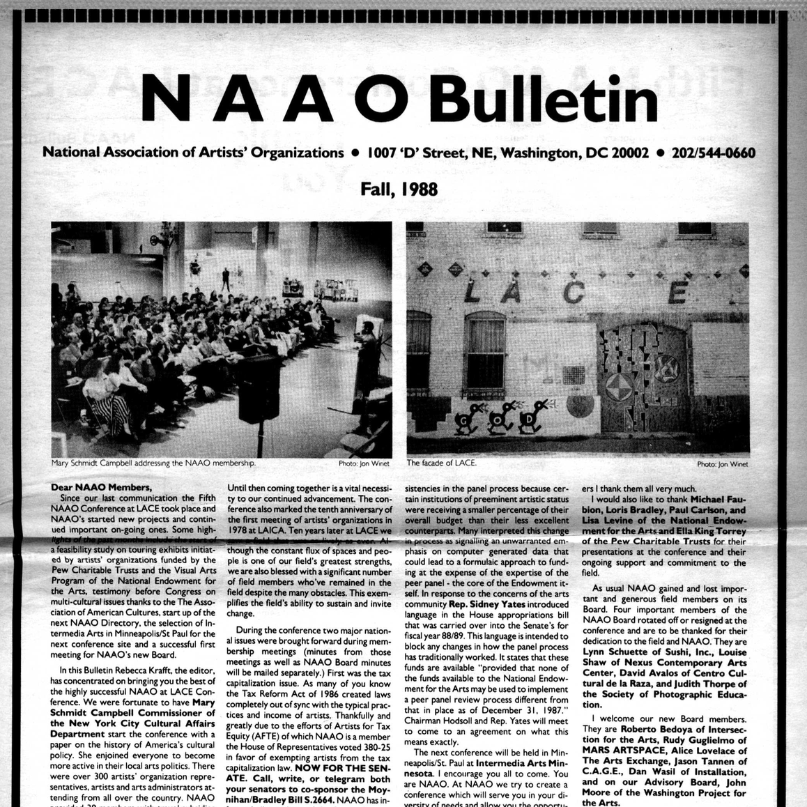 NAAO Bulletin – Fall 1988